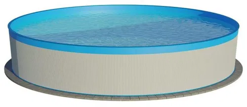 CF GROUP Medence - classic white / blue 3,5 × 0,9 m merevfalú medence