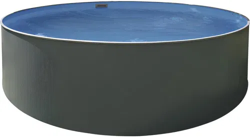 CF GROUP fémvázas medence, antracit / kék, 450 × 122 cm merevfalú medence